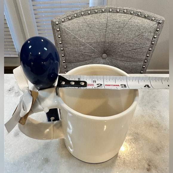 Rae Dunn Pixar LE PETIT CHEF Ratatouille Mug w/ Blue Spoon | White & Blue Mug - Picture 7 of 9